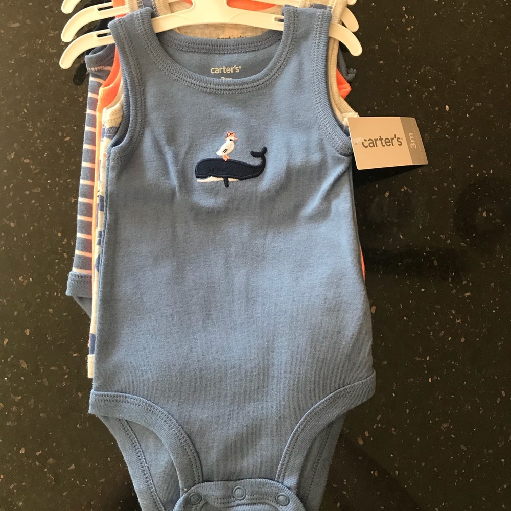 Whale baby bodysuits